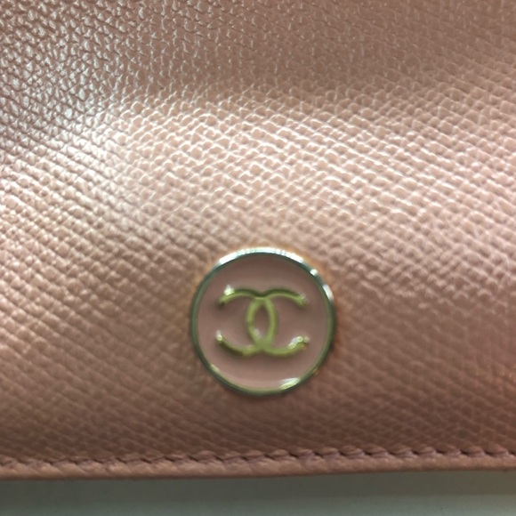 🩷 Chanel CoCo Button Pink Caviar Leather Flap Wallet Long Clutch FULL INCLUSION - Picture 7 of 14